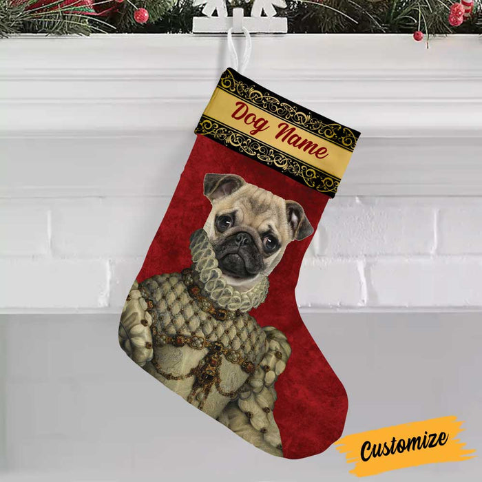 Personalized Dog Cat Photo Renaissance Stocking OB261 81O34 1