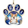Personalized Dog Memo Christmas Paw Ornament OB281 95O36 1