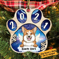 Personalized Dog Memo Christmas Paw Ornament OB281 95O36 thumb 1