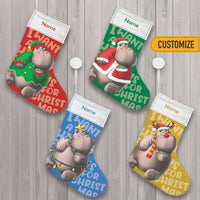 Personalized I Want A Hippopotamus For Christmas Family Stocking OB263 24O32 thumb 1