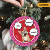 Personalized Dog Magic Word Christmas Circle Ornament OB282 24O66 1