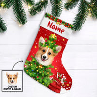 Personalized Dog Photo Christmas Tree Stocking OB282 95O47 thumb 1