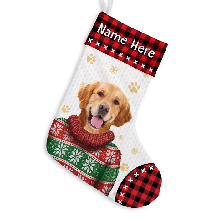 Personalized Christmas Dog Photo Stocking OB283 26O57 1