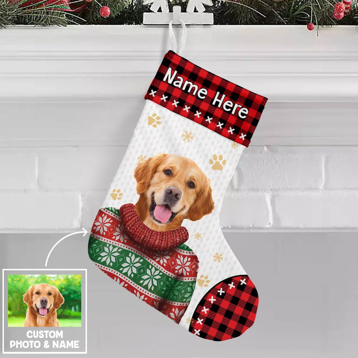 Personalized Christmas Dog Photo Stocking OB283 26O57 1