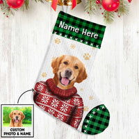 Personalized Christmas Dog Photo Stocking OB283 26O57 thumb 1
