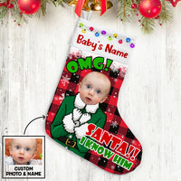 Personalized Elf Kids Photo Christmas Stocking OB283 87O53 thumb 1