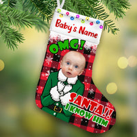 Personalized Elf Kids Photo Christmas Stocking OB283 87O53 thumb 1