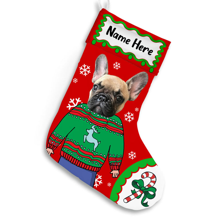Personalized Christmas Dog Photo Stocking OB292 87O53 1