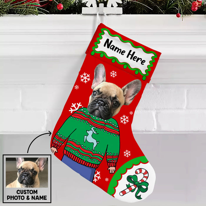 Personalized Christmas Dog Photo Stocking OB292 87O53 1