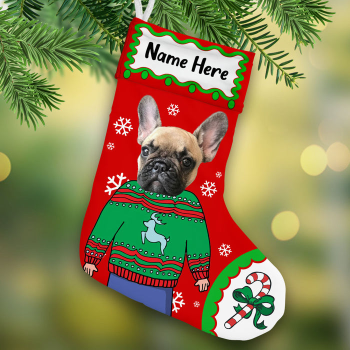 Personalized Christmas Dog Photo Stocking OB292 87O53 1