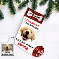 Personalized Dog Cat Photo Santa I Tried To Be Good Stocking OB291 85O47 thumb 1