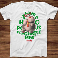 Personalized I Want A Hippopotamus For Christmas T Shirt OB281 24O32 thumb 1
