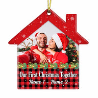 Personalized Couple First Christmas Together House Ornament OB274 23O57 thumb 1