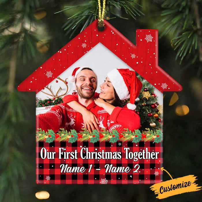 Personalized Couple First Christmas Together House Ornament OB274 23O57 1