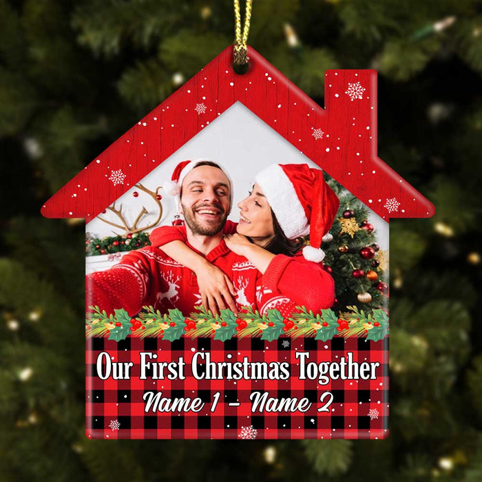 Personalized Couple First Christmas Together House Ornament OB274 23O57 1