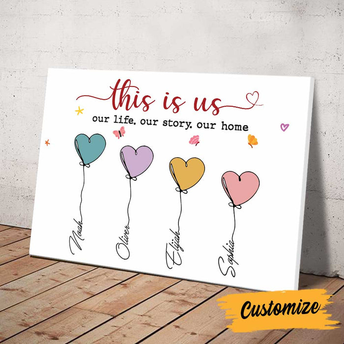 Personalized Family Heart Together Poster OB292 81O34 1