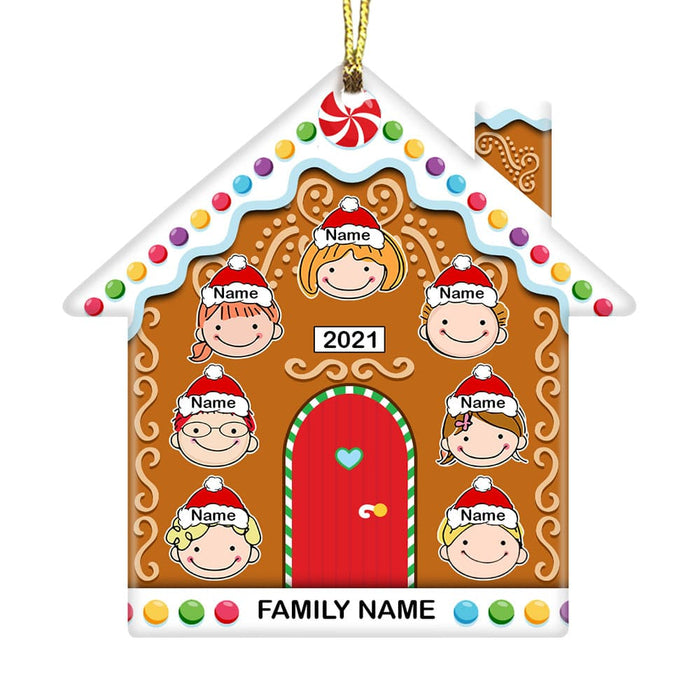 Personalized Family Gingerbread House Ornament OB293 87O53 1