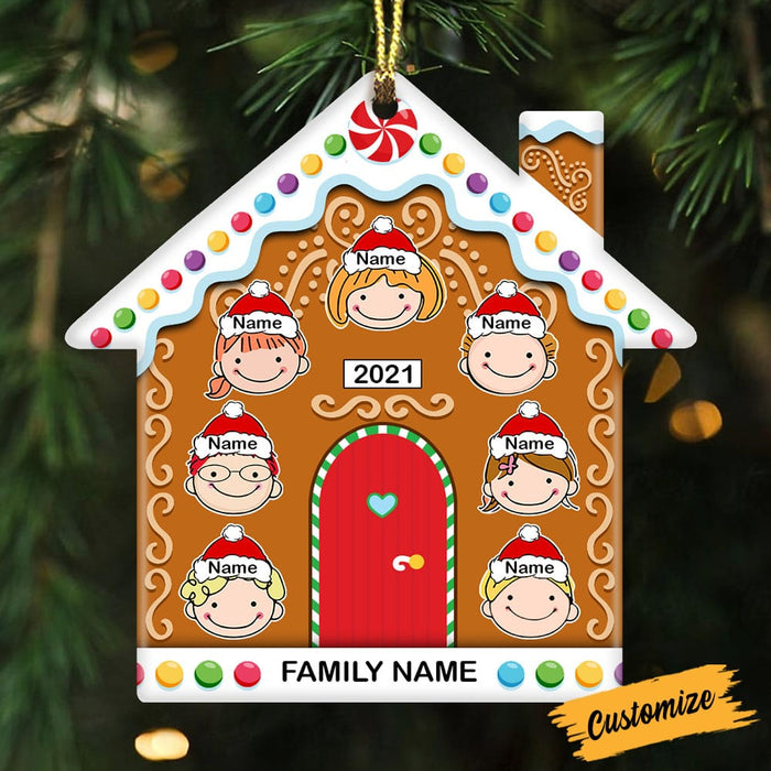 Personalized Family Gingerbread House Ornament OB293 87O53 1