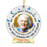 Personalized Memo Mom Dad Snow Globe Ornament OB291 26O36 thumb 1