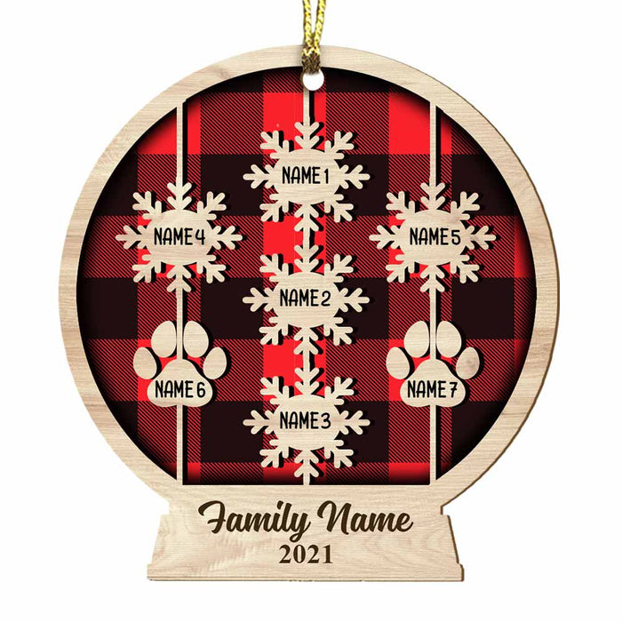 Personalized Family Christmas Snow Globe Ornament OB2811 30O58 1