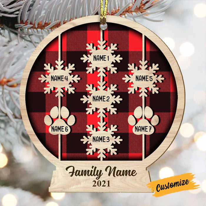 Personalized Family Christmas Snow Globe Ornament OB2811 30O58 1