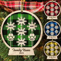 Personalized Family Christmas Snow Globe Ornament OB2811 30O58 thumb 1