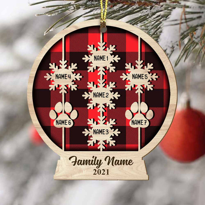 Personalized Family Christmas Snow Globe Ornament OB2811 30O58 1