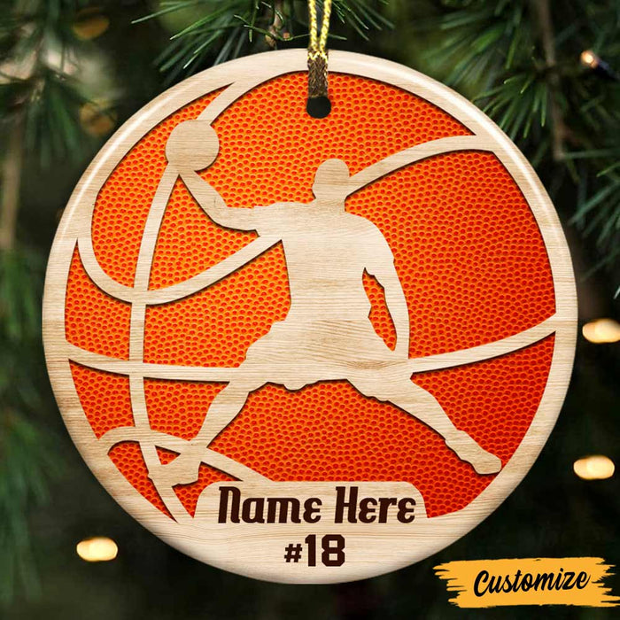 Basketball Jersey Personalized Sports Christmas Ornaments