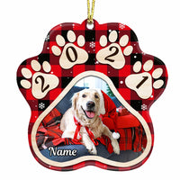 Personalized Christmas Dog Photo Paw Ornament OB301 26O47 thumb 1
