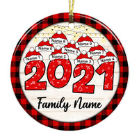 Personalized Family Christmas Circle Ornament OB295 87O53 thumb 1