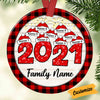 Personalized Family Christmas Circle Ornament OB295 87O53 1