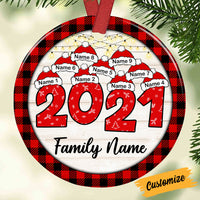 Personalized Family Christmas Circle Ornament OB295 87O53 thumb 1