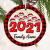 Personalized Family Christmas Circle Ornament OB295 87O53 1