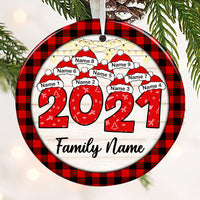 Personalized Family Christmas Circle Ornament OB295 87O53 thumb 1