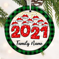 Personalized Family Christmas Circle Ornament OB295 87O53 thumb 1