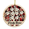 Personalized Family Christmas Circle Ornament OB301 95O36 1