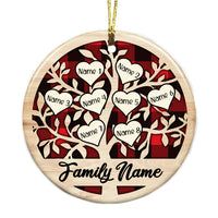 Personalized Family Christmas Circle Ornament OB301 95O36 thumb 1