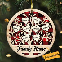 Personalized Family Christmas Circle Ornament OB301 95O36 thumb 1