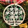 Personalized Family Christmas Circle Ornament OB301 95O36 1