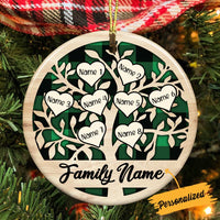 Personalized Family Christmas Circle Ornament OB301 95O36 thumb 1