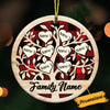 Personalized Family Christmas Circle Ornament OB301 95O36 1