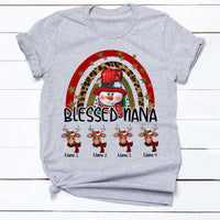 Personalized Blessed Grandma Nana Christmas T Shirt OB293 81O34 thumb 1