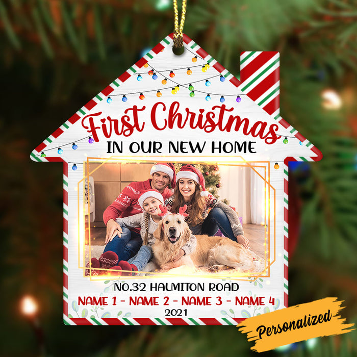 Personalized Christmas Family House Ornament NB11 26O36 1
