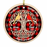 Personalized Memo Mom Dad Circle Ornament NB14 30O58 thumb 1