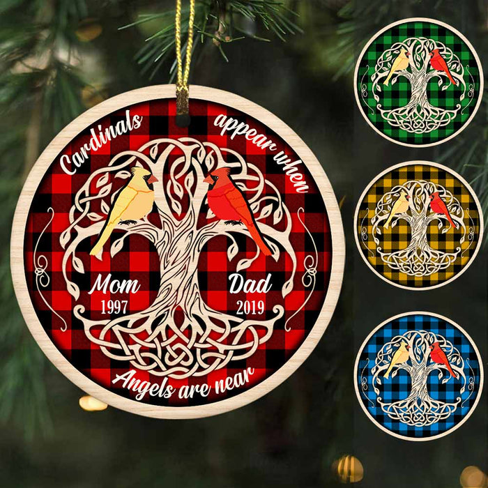 Personalized Memo Mom Dad Circle Ornament NB14 30O58 1