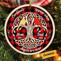 Personalized Memo Mom Dad Circle Ornament NB14 30O58 thumb 1