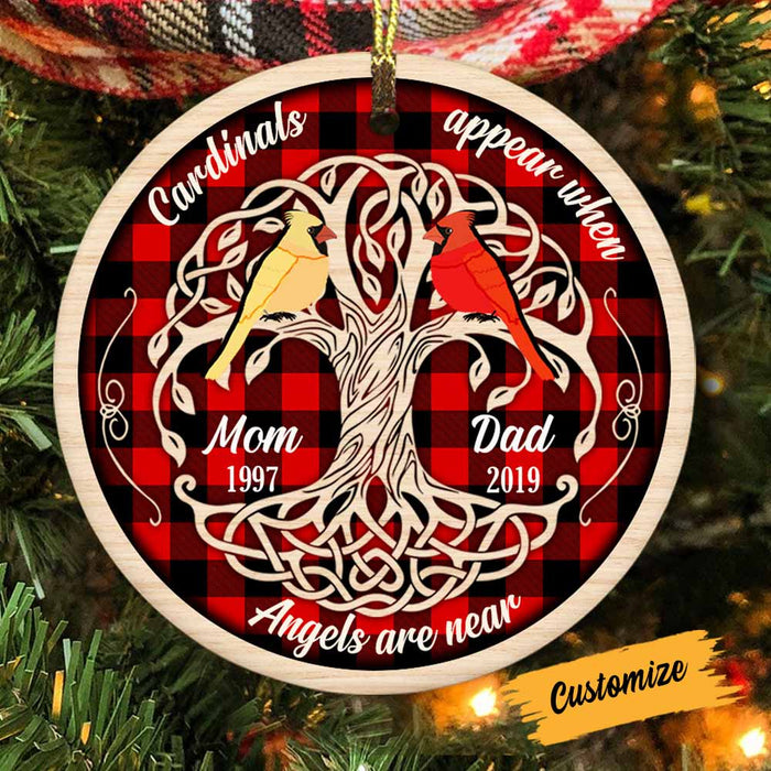 Personalized Memo Mom Dad Circle Ornament NB14 30O58 1