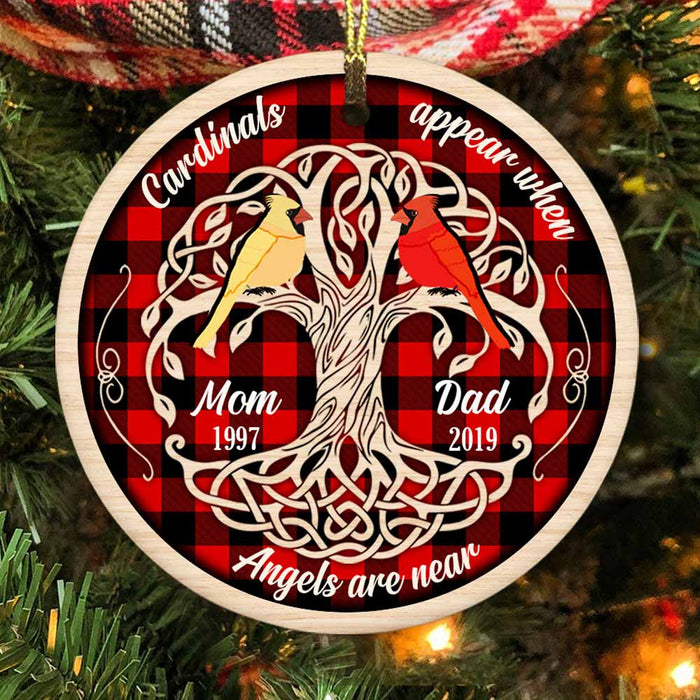 Personalized Memo Mom Dad Circle Ornament NB14 30O58 1