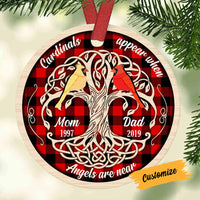 Personalized Memo Mom Dad Circle Ornament NB14 30O58 thumb 1