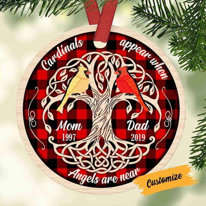 Personalized Memo Mom Dad Circle Ornament NB14 30O58 1